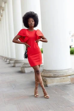 Wiązane Sandały Na Słupku Złote Catwalk