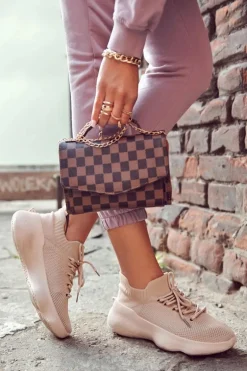 Wsuwane Buty Sportowe Damskie Beżowe Dalmiro