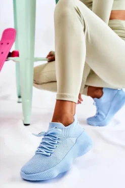 Wsuwane Buty Sportowe Damskie Jasnoniebieskie Dalmiro