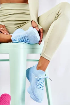 Wsuwane Buty Sportowe Damskie Jasnoniebieskie Dalmiro