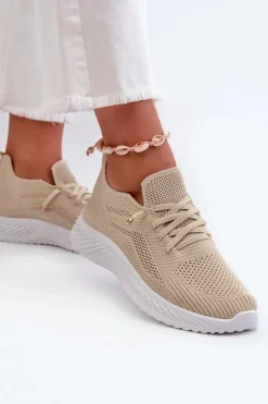 Wsuwane Buty Sportowe Damskie Beżowe Jagelia