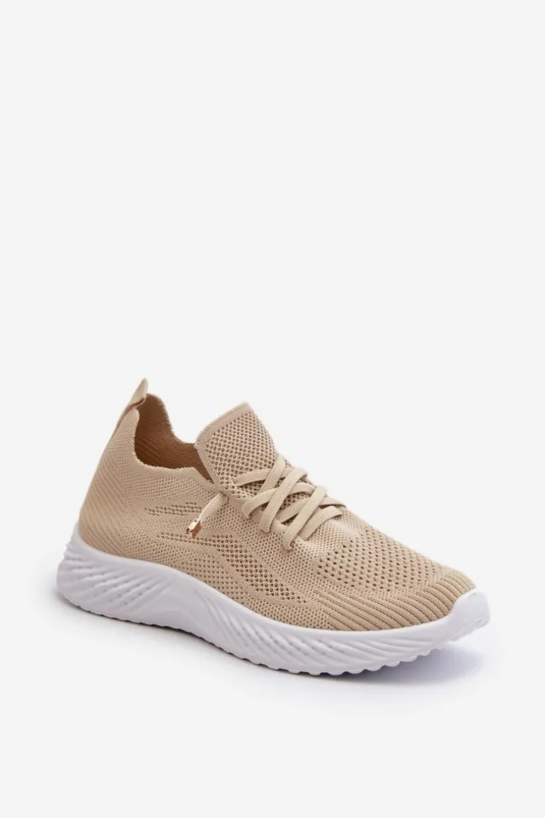 Wsuwane Buty Sportowe Damskie Beżowe Jagelia