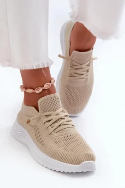 Wsuwane Buty Sportowe Damskie Beżowe Jagelia