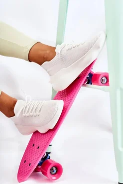 Wsuwane Buty Sportowe Damskie Białe Dalmiro