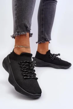 Wsuwane Buty Sportowe Damskie Czarne Juhitha