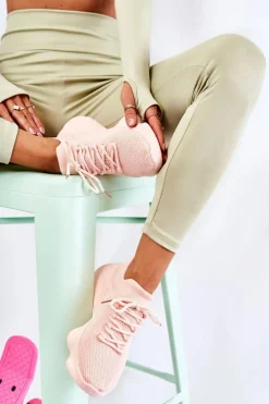 Wsuwane Buty Sportowe Damskie Różowe Dalmiro