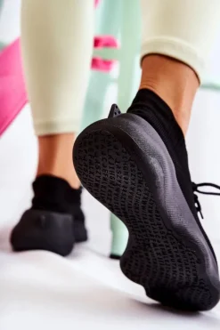 Wsuwane Buty Sportowe Damskie Czarne Dalmiro