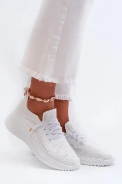 Wsuwane Buty Sportowe Damskie Białe Jagelia