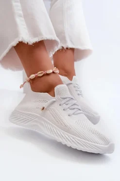Wsuwane Buty Sportowe Damskie Białe Jagelia