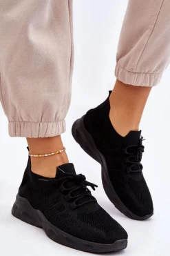 Wsuwane Damskie Buty Sportowe Czarne Ellison