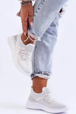 Wsuwane Damskie Buty Sportowe Białe Hold Me!