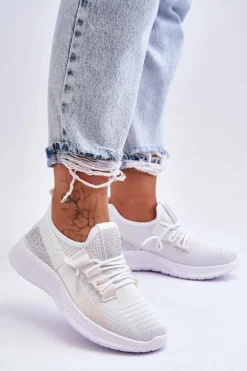 Wsuwane Damskie Buty Sportowe Białe Hold Me!