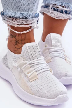 Wsuwane Damskie Buty Sportowe Białe Hold Me!