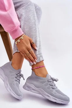Wsuwane Damskie Buty Sportowe Szare Ellison