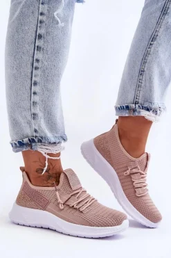 Wsuwane Damskie Buty Sportowe Różowe Hold Me!