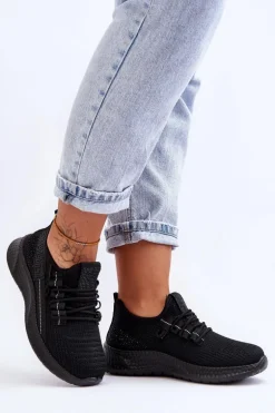 Wsuwane Damskie Buty Sportowe Czarne Hold Me!