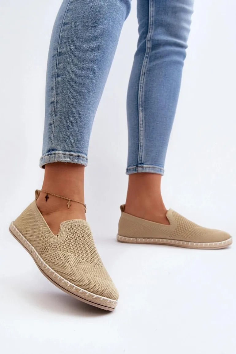 Wsuwane Damskie Espadryle Beżowe Harmonie