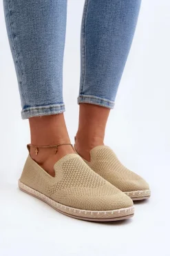 Wsuwane Damskie Espadryle Beżowe Harmonie