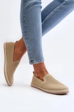 Wsuwane Damskie Espadryle Beżowe Harmonie
