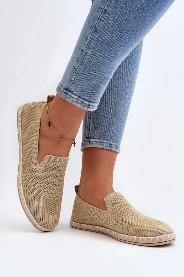 Wsuwane Damskie Espadryle Beżowe Harmonie