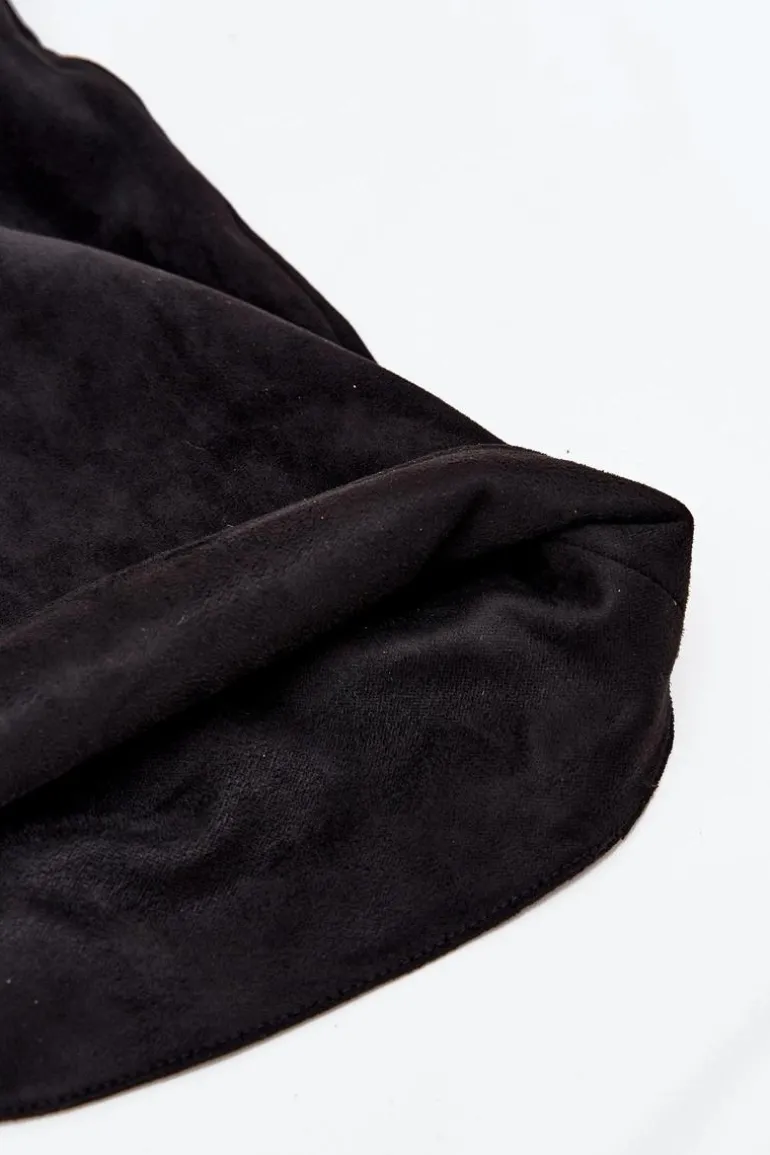 Wsuwane Kozaki Damskie Na Szpilce Z Eko Zamszu Czarne Noretta