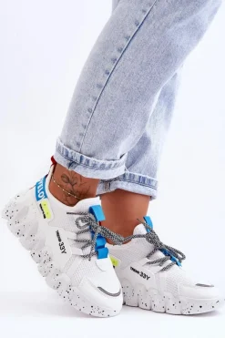 Wsuwane Modne Sneakersy Białe Evolution