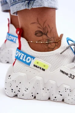 Wsuwane Modne Sneakersy Białe Evolution