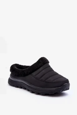 Wsuwane Niskie Śniegowce Czarne Olwina