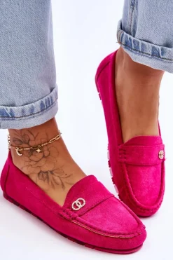 Wsuwane Zamszowe Mokasyny Fuksja Castelo