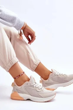 Wygodne Buty Sportowe Memory Foam System Big Star LL274336 Beżowe