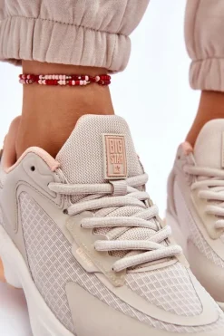 Wygodne Buty Sportowe Memory Foam System Big Star LL274336 Beżowe