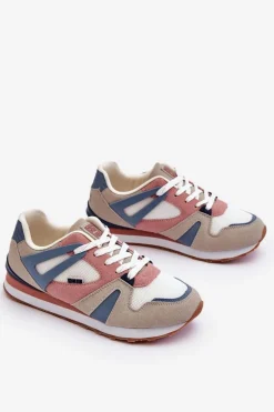 Wygodne Damskie Sneakersy Memory Foam Big Star LL274951 Niebieskie