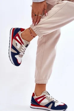 Wygodne Damskie Sneakersy Memory Foam Big Star LL274950 Czerwone