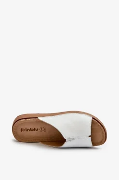 Wygodne Klapki Damskie Z Eko Skóry Inblu GS0003I1 Białe