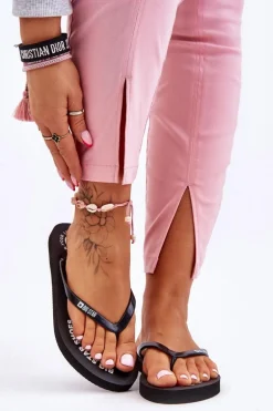 Wygodne Klapki Japonki Big Star LL274800 Czarne