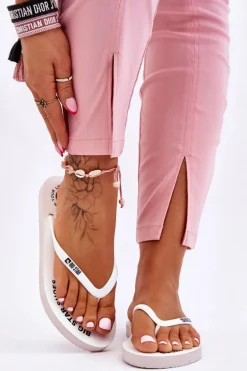 Wygodne Klapki Japonki Big Star LL274795 Białe