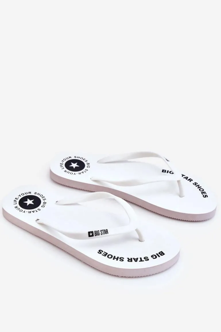 Wygodne Klapki Japonki Big Star LL274795 Białe