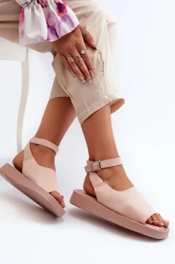 Wygodne Sandały Damskie Na Platformie Różowe Rubie