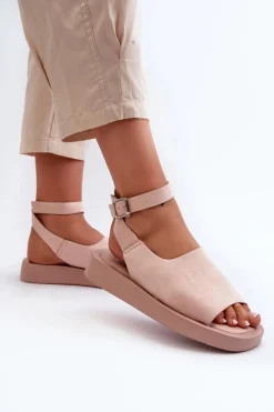 Wygodne Sandały Damskie Na Platformie Różowe Rubie