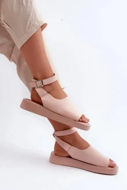 Wygodne Sandały Damskie Na Platformie Różowe Rubie