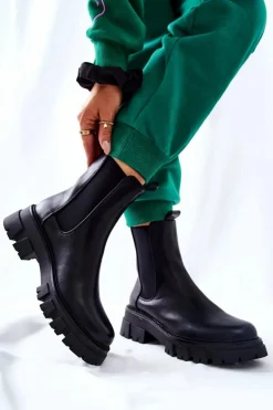 Wysokie Botki Sztyblety Czarne Hallam