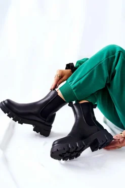 Wysokie Botki Sztyblety Czarne Hallam