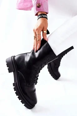 Wysokie Botki Workery Czarne Rozelle