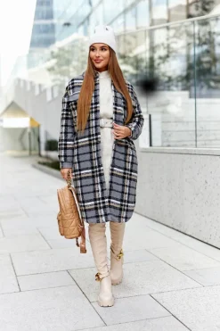 Wysokie Kozaki Z Ozdobnym Elementem Beżowe Masha