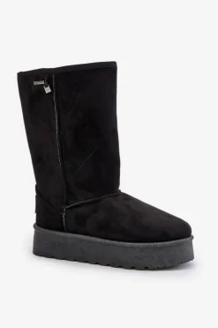 Wysokie Śniegowce Na Platformie Big Star OO274895 Czarne