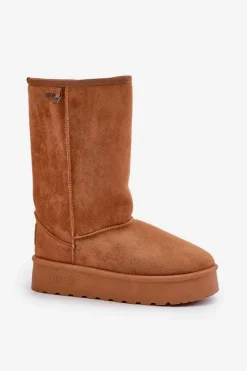 Wysokie Śniegowce Na Platformie Big Star OO274893 Camel