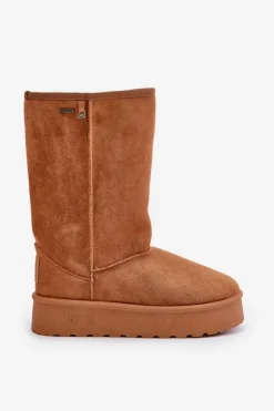 Wysokie Śniegowce Na Platformie Big Star OO274893 Camel