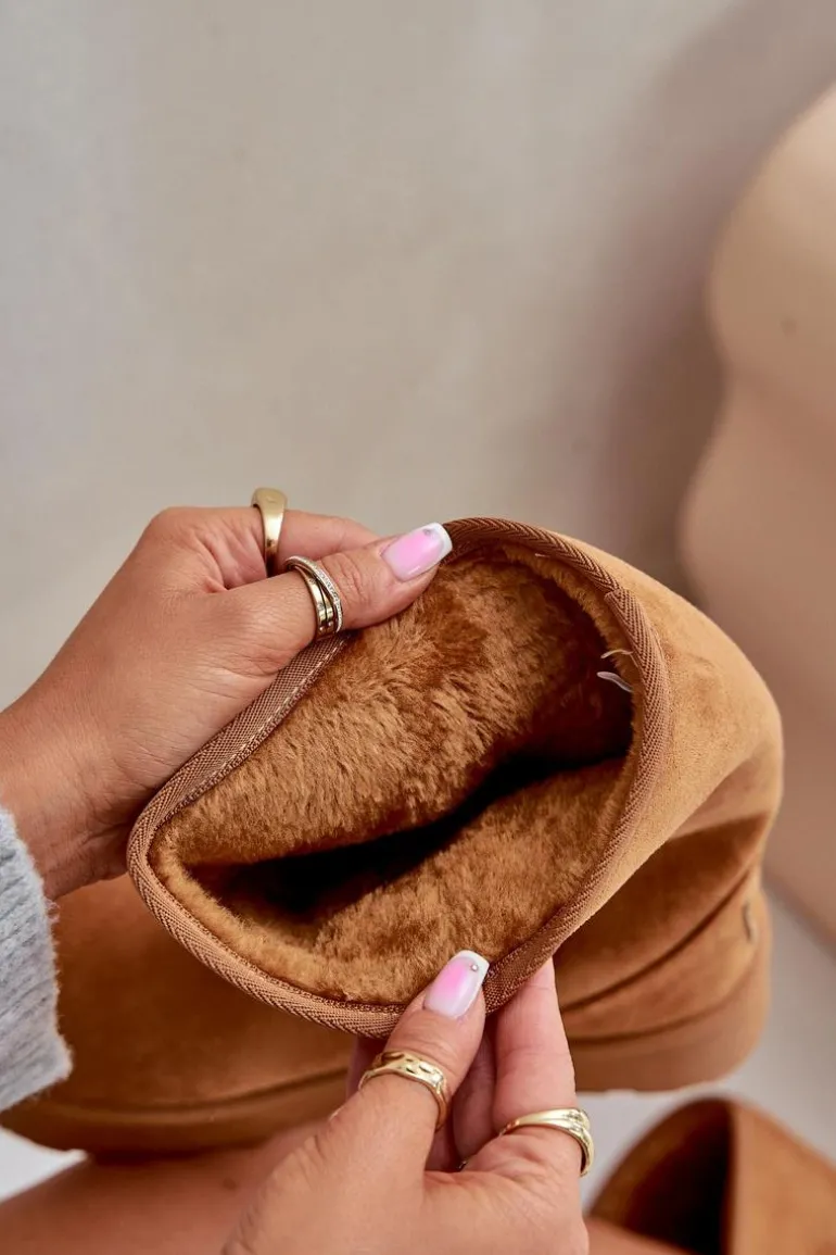 Wysokie Śniegowce Na Platformie Big Star OO274893 Camel