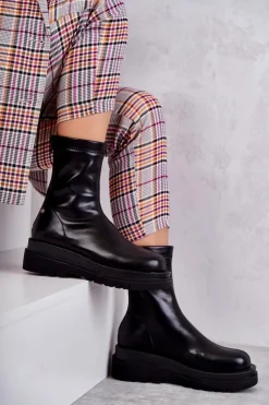 Wysokie Ocieplane Botki GOE KK2N4054 Czarne