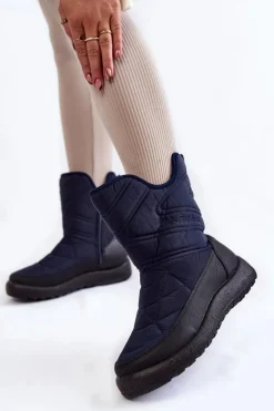 Wysokie Ocieplane Śniegowce Granatowe Winessa